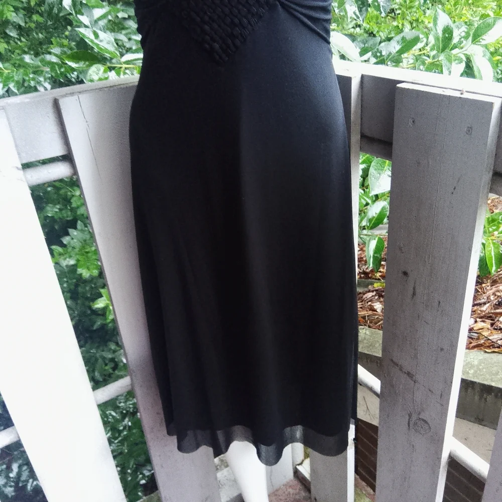Vivienne Tam Empire Waist Babydoll Nylon Mesh Black Dress 2 - Picture 8 of 10